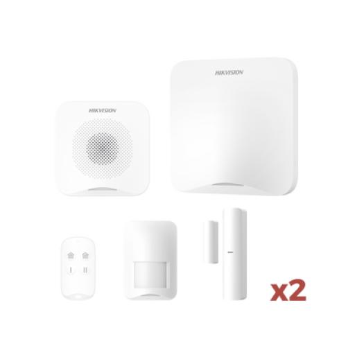 [HIKVISIONDIGITALTECHNOLOGY_AXHOME-KIT-GSM] Hikvision Digital Technology (AX HOME) KIT de Alarma AX HOME / Incluye: 1 Hub con batería de respaldo / 1 Llavero / 1 PIR / 2 Contactos Magnéticos / 1 Sirena / Wi-Fi / 3G/4G / Compatible con Hik-Connect P2P y Hik-Partner PRO