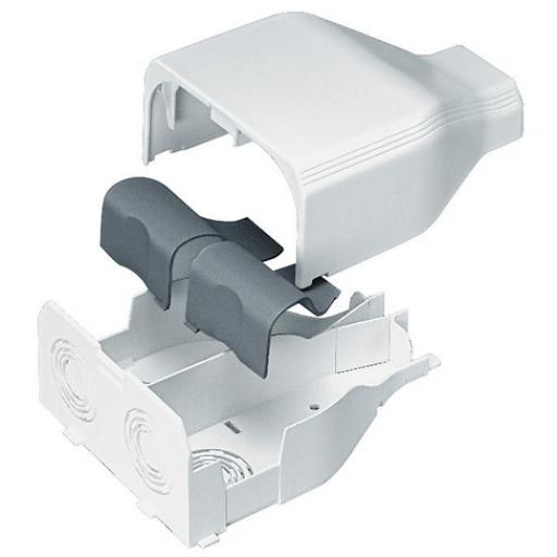 [PANDUIT_T45EEIW] Panduit Conexión de tubería a canaleta T45, Salidas de 1/2", 3/4", 1" y 1 1/4", material ABS, Color Blanco Mate