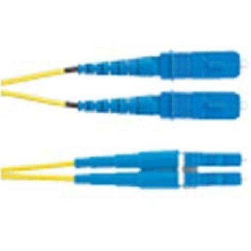 [PANDUIT_F92ERLNSNSNM005] Panduit Jumper de Fibra Optica Monomodo 9/125 OS2, LC-SC Duplex, OFNR (Riser), Color Amarillo, 5 Metros