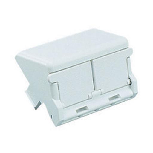 [PANDUIT_CHS2SIW-X] Panduit Módulo de Inserción, Con 2 Salidas Inclinadas y Ventana, de 1/2, Color Blanco Mate