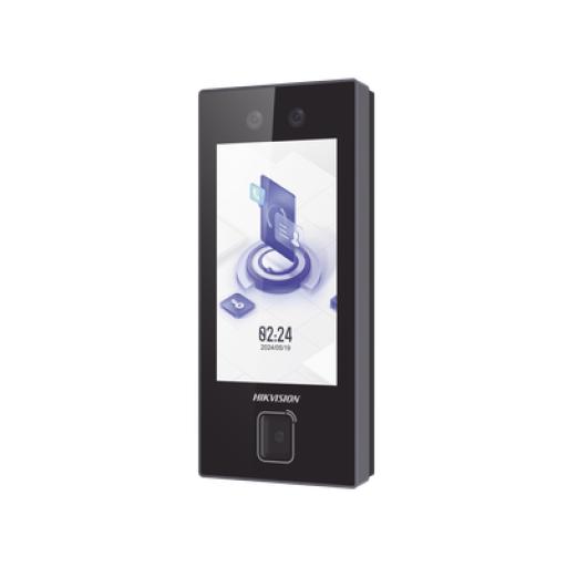 [HIKVISIONDIGITALTECHNOLOGY_DS-K1T344MBWX-QRE1] Hikvision Digital Technology Terminal Facial Min Moe con LECTOR DE QRs FISICO Ultra Rápido  y Tarjetas MIFARE / 3000 Rostros / Pantalla 4.5" / Administrable en la Nube con HikConnect Teams  / Exterior IP65  / PoE / WiFi