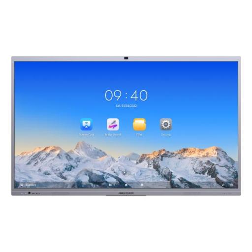 [HIKVISIONDIGITALTECHNOLOGY_DS-D5C65RB/B(EDLA)] Hikvision Digital Technology Pantalla Interactiva Touch de 65" Android 13 (Actualizable a Android 14) / Certificado EDLA / Cámara Web 8 MP / Resolución 4K / Bocinas Integradas / Entradas HDMI y VGA / Incluye 2 Lápices para Escribir