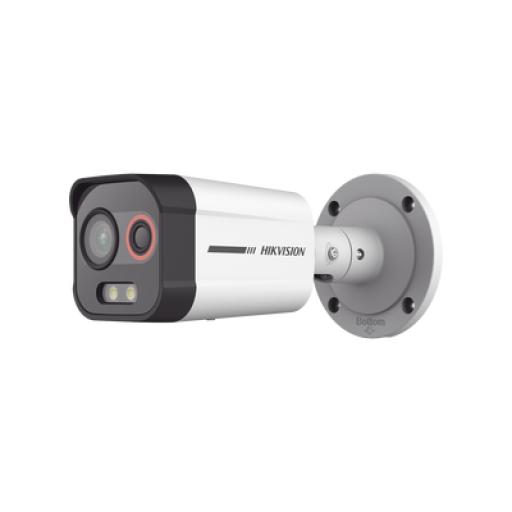 [HIKVISIONDIGITALTECHNOLOGY_DS-2TD2608-1/QA/FP] Hikvision Digital Technology Bala IP Dual / Térmica 2.6 mm (96 x 72) / Óptico 6 mm (4 Megapixel) / Detección de Intrusión por VCA 30 mts /30 mts Luz Blanca / Exterior IP67 / PoE / Sirena y Luz Intermitente Integrada / Micro SD / ColorVu y ACUSENSE 