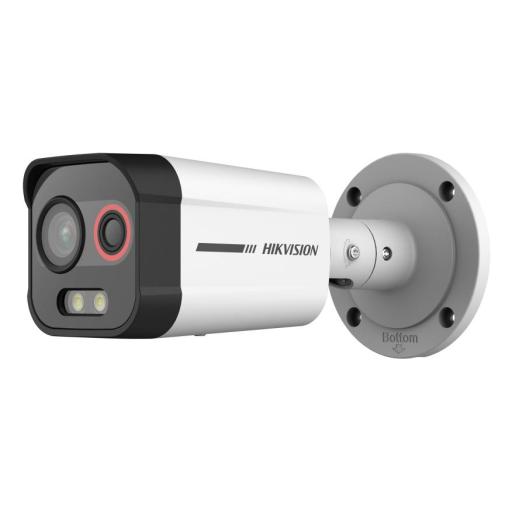 [HIKVISIONDIGITALTECHNOLOGY_DS-2TD2608-1/QA/FP] Hikvision Digital Technology Bala IP Dual / Térmica 2.6 mm (96 x 72) / Óptico 6 mm (4 Megapixel) / Detección de Intrusión por VCA 30 mts /30 mts Luz Blanca / Exterior IP67 / PoE / Sirena y Luz Intermitente Integrada / Micro SD / ColorVu y ACUSENSE 