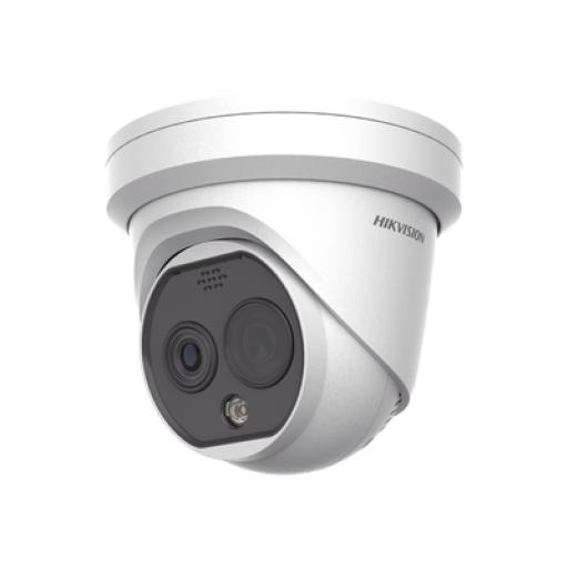 [HIKVISIONDIGITALTECHNOLOGY_DS-2TD1228T-2/QA(B)] Hikvision Digital Technology Turret IP Dual / Térmica 6.9 mm (256 x 192) / Óptico 6.4 mm (4 Megapixel) / Termométrica / Detección de Temperatura / PoE /Exterior IP66 / Sirena y Luz Intermitente Integrada / MicroSD