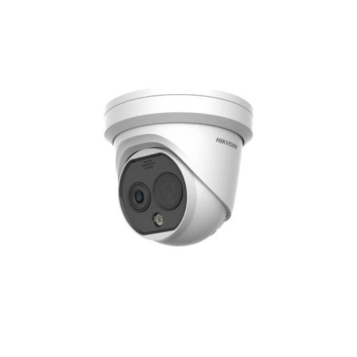[HIKVISIONDIGITALTECHNOLOGY_DS-2TD1228T-2/QA(B)] Hikvision Digital Technology Turret IP Dual / Térmica 6.9 mm (256 x 192) / Óptico 6.4 mm (4 Megapixel) / Termométrica / Detección de Temperatura / PoE /Exterior IP66 / Sirena y Luz Intermitente Integrada / MicroSD