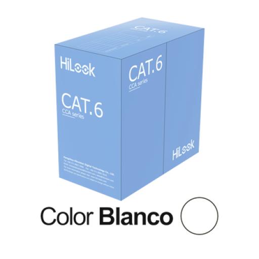[HIKVISIONDIGITALTECHNOLOGY_NC-1LN6UU/CCA] Hikvision Digital Technology Bobina de Cable UTP 305 Mts / Cat 6 (24 AWG) / Color Blanco / PVC (CM) / Uso en Interior / CCA (Cobre con Aluminio) / Aplicaciones de CCTV y Redes de Datos