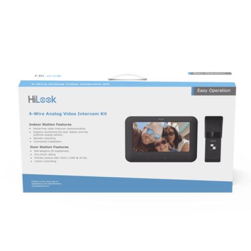 [HIKVISIONDIGITALTECHNOLOGY_VI-K13P] Hikvision Digital Technology Kit de Videoportero Analógico con Pantalla LCD a Color de 7" / Frente de Calle para Exterior IP65 / Salida de Relevador 