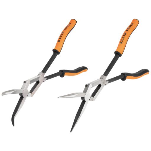 [KLEINTOOLS_71402] Klein Tools Juego de 2 Pinzas de Punta Doblada y Punta de Aguja de Gran Alcance 33 cm