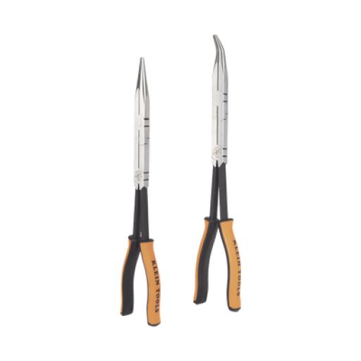 [KLEINTOOLS_71402] Klein Tools Juego de 2 Pinzas de Punta Doblada y Punta de Aguja de Gran Alcance 33 cm