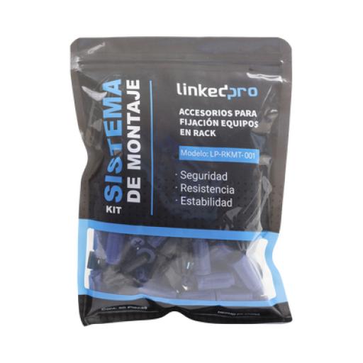 [LINKEDPROBYEPCOM_LP-RKMT-001] LINKEDPRO BY EPCOM Sistema de Fijación para Montar Equipos en Racks y Gabinetes, Paquete con 50 Piezas,  No mas Tuercas Enjauladas! 