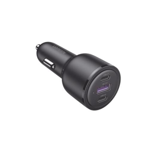 [UGREEN_20467] Ugreen Cargador de Auto de 69W | 2 Puertos USB-C | 1 Puerto USB-A | Compatible con Vehículos de 12 y 24 VCD | Chip Inteligente | Diseño Compacto | Multi Protección | Múltiples Protocolos de Carga | ABS | Ignifugo.