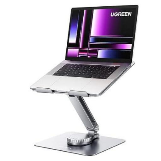 [UGREEN_90849] Ugreen Soporte Giratorio de Aluminio para Laptop | Giratorio 360° | Función de Bloqueo | Soporta Laptops de 10 a 17.3''| Capacidad de Carga 5Kg | Excelente Estabilidad | Diseño Ergonómico | Altura y Angulo Ajustable | Plegable y Port&amp