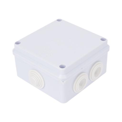[LINKEDPRO_LP-WBX-100] Linkedpro Caja de Conexiones Impermeable IP65, 7 Entradas, Dimensiones 100 x 100 x 70 mm, para Instalaciones Industriales, Comerciales y Residenciales, Incluye Tornillería para su Instalación