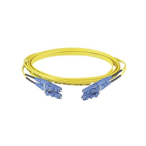 [PANDUIT_F92ERLNLNSNM004] Panduit Jumper de Fibra Optica Monomodo 9/125 OS2, LC-LC Duplex, OFNR (Riser), Color Amarillo, 4 Metros