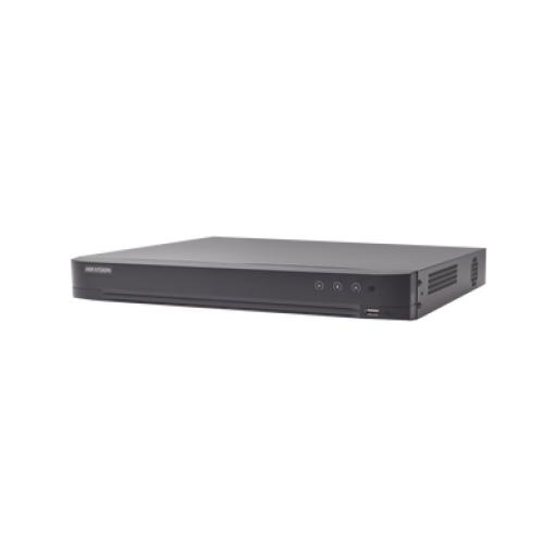 [HIKVISIONDIGITALTECHNOLOGY_IDS-7208HUHI-M1/XT] Hikvision Digital Technology DVR 8 Canales TURBOHD + 8 Canales IP / 8 Megapixel (4K) / Audio de dos vías por Coaxitron / ACUSENSE / Reconocimiento Facial / 1 Bahía de Disco Duro / Salida de Video en 4K / H.265+