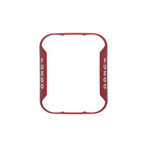 [SYSTEMSENSOR_BZR-SP] System Sensor Bisel para Sirenas, Estrobos y Sirenas-Estrobos de Montaje en pared / Color Rojo / Texto en Español / Paquete con 5 Piezas