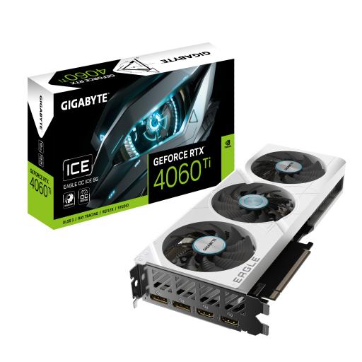 [GIGABYTE_GV-N406TEAGLEOC ICE-8GD] TARJETA DE VIDEO GIGABYTE (GV-N406TEAGLEOC ICE-8GD) RTX 4060, 8GB GDDR6, PCIE 4.0, 2*HDMI,2*DP,3 FAN