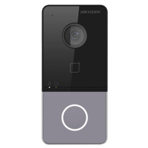 [HIKVISIONDIGITALTECHNOLOGY_DS-KV6113-PE1(C)] Hikvision Digital Technology Videoportero IP 2 Megapixel / PoE Estandar / IP65  / Apertura desde Hik-connect / Soporta 1 Departamento y Hasta 6 Monitores / Soporta Tarjetas Mifare / 1 Salida Relay