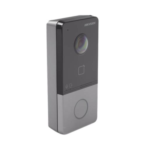 [HIKVISIONDIGITALTECHNOLOGY_DS-KV6113-PE1(C)] Hikvision Digital Technology Videoportero IP 2 Megapixel / PoE Estandar / IP65  / Apertura desde Hik-connect / Soporta 1 Departamento y Hasta 6 Monitores / Soporta Tarjetas Mifare / 1 Salida Relay