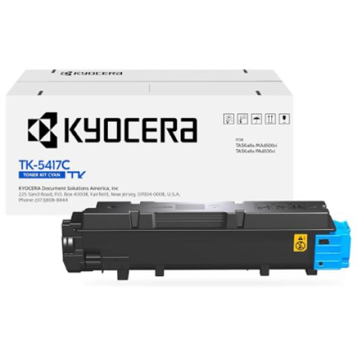 [KYOCERA_1T02Z7CUS0] KYOCERA Toner kyocera TK-5417c  Cyan Rendimiento aprox. 13mi imp TaskAlfa PA4500ci/MA4500ci