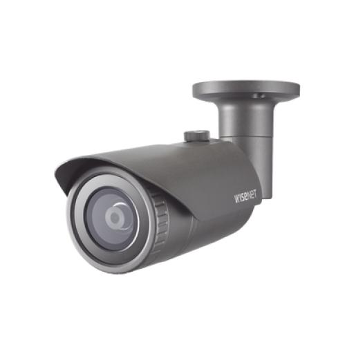 [HANWHA_QNO-6022R1] Hanwha Cámara IP Tipo Bala Antivandálica 2 Megapíxel / Lente 4 mm / IR 25M / WDR 120db / Exterior IP66 / H.265 & WiseStream