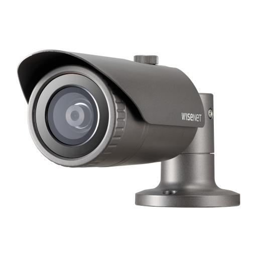 [HANWHA_QNO-6022R1] Hanwha Cámara IP Tipo Bala Antivandálica 2 Megapíxel / Lente 4 mm / IR 25M / WDR 120db / Exterior IP66 / H.265 & WiseStream