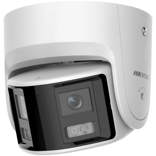 [HIKVISIONDIGITALTECHNOLOGY_DS-2CD2346G2P-ISU/SL(C)] Hikvision Digital Technology [PROTECCIÓN ACTIVA] Turret IP 4 Megapixel / 2 Lentes de 2.8 mm (Imagen Panorámica 180°) / 30 mts IR / Exterior IP67 / Luz Intermitente y Alerta de Audio / Audio Bidireccional / ACUSENSE / WDR 120 dB / Micro SD