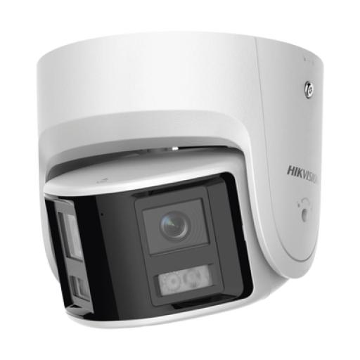 [HIKVISIONDIGITALTECHNOLOGY_DS-2CD2346G2P-ISU/SL(C)] Hikvision Digital Technology [PROTECCIÓN ACTIVA] Turret IP 4 Megapixel / 2 Lentes de 2.8 mm (Imagen Panorámica 180°) / 30 mts IR / Exterior IP67 / Luz Intermitente y Alerta de Audio / Audio Bidireccional / ACUSENSE / WDR 120 dB / Micro SD