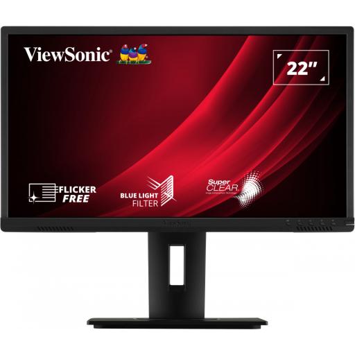 [VIEWSONIC_VG2240] Viewsonic ERGONOMIC 22-INCH 1080P 40-DEGR EE TILTING HDMI DP VGA MONITOR CAJA