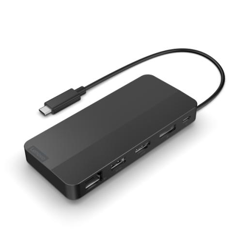 [LENOVO_40B90000WW] Lenovo Base de Viaje Lenovo USB-C con Pantalla Dual (Hub Lenovo 7 en 1) Sin Adaptador AC