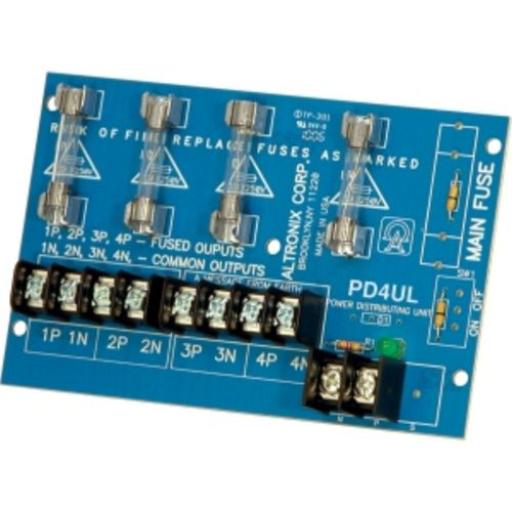 [ALTRONIX_PD4UL] Altronix Módulo de distribución  / 4 entradas de 12 o 24 Vcc hasta 10 A o 24 o 28 Vca hasta 12 A / 4 Salidas  