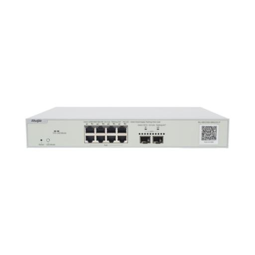 [RUIJIE_RG-NBS3300-8MG2XS-P] RUIJIE Switch Multi-Gigabit PoE+ Capa 2 con 8 Puertos 2.5G PoE+ hasta 240W y 2 Uplink SFP+ 10G ,Administrable Cloud, Diseñado Para Access Points WiFi 6/7