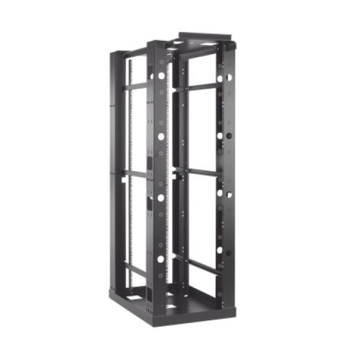 [HOFFMAN_E4SDR19FM45U] HOFFMAN Rack de 4 Postes Sísmico, Estándar de 19 in, Rieles Con Orificio Para Tuerca Enjaulada, Fabricado en Acero, 45 Unidades de Rack, Color Negro