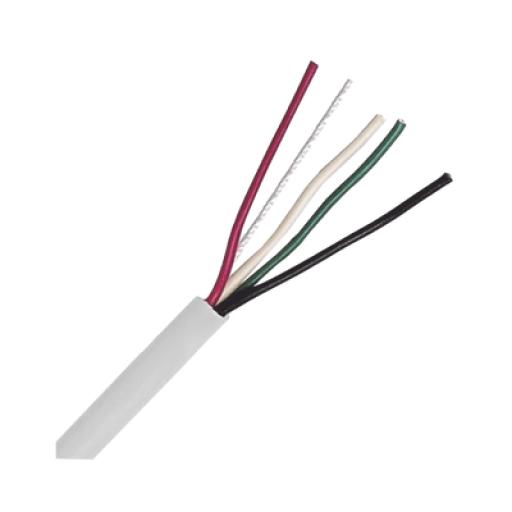 [LINKEDPRO_LP224W/1000] Linkedpro Bobina de Cable 305 Metros: 4 x 22 AWG, Color Blanco, CM, Para Sistemas de Seguridad y Alarmas