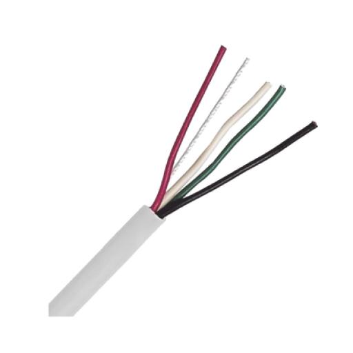 [LINKEDPRO_LP418W/1000] Linkedpro Bobina de Cable 305 Metros: 4 x 18 AWG, Color Blanco, CM, Para Sistemas de Seguridad y Alarmas