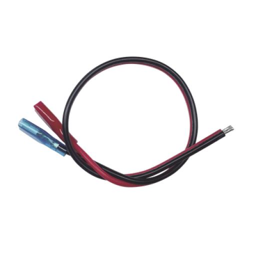 [EPCOM_CBRNF1P30D] Epcom Cables en paquete dual / cable rojo y negro / 30 cm / terminal F1 en un extremo / puntas libres en el otro / Conexión a baterías de respaldo.
