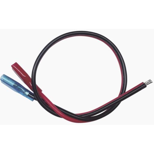 [EPCOM_CBRNF1P30D] Epcom Cables en paquete dual / cable rojo y negro / 30 cm / terminal F1 en un extremo / puntas libres en el otro / Conexión a baterías de respaldo.