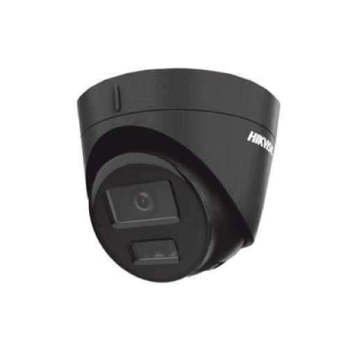[HIKVISIONDIGITALTECHNOLOGY_DS-2CD1343G2-LIUF/BLACK] Hikvision Digital Technology [Dual Light] Turret IP 4 Megapixel / Color Negro /  Lente 2.8 mm / 30 mts IR + 30 mts Luz Blanca / Micrófono Integrado / ACUSENSE Lite / Exterior IP67 / H.265 / PoE / ONVIF / Micro SD