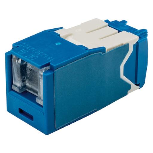 [PANDUIT_CJH6X88TGBU] Panduit Conector Jack RJ45 Estilo TG con Ventana, Mini-Com, Categoría 6A, de 8 posiciones y 8 cables, Color Azul
