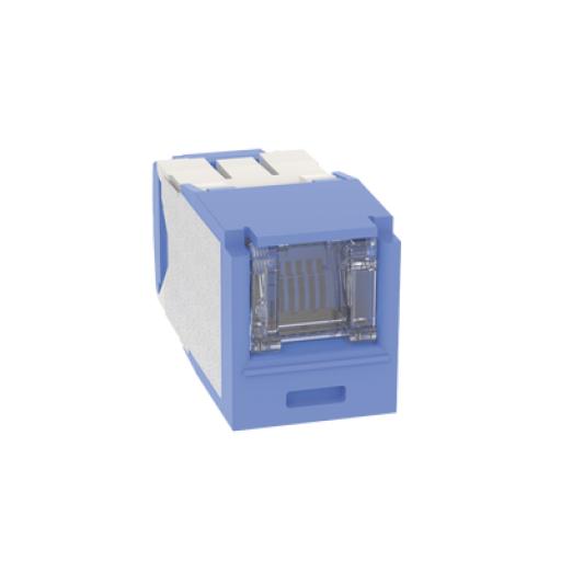 [PANDUIT_CJH6X88TGBU] Panduit Conector Jack RJ45 Estilo TG con Ventana, Mini-Com, Categoría 6A, de 8 posiciones y 8 cables, Color Azul