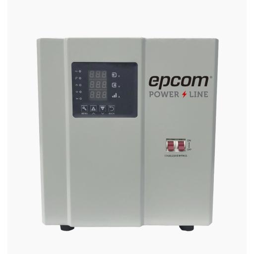 [EPCOM_EPL5K1FVR] Epcom Regulador de Voltaje Industrial Monofásico 5 kVA/5 kW 120 V / Entrada 96-144 Vca / Salida 117.6- 122.4 Vca