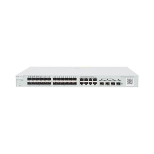 [RUIJIE_RG-NBS5200-24SFP/8GT4XS] RUIJIE Switch administrable Capa 3, 24 puertos SFP 1G, 8 puertos Ethernet 1G Combo y 4 SFP+ 10G, gestión remota en la nube