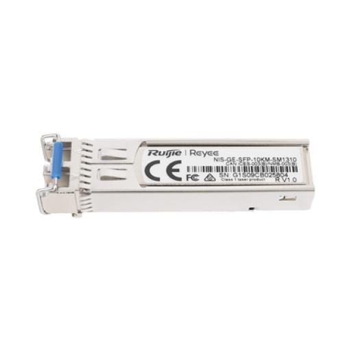 [RUIJIE_NIS-GE-SFP-10KM-SM1310] RUIJIE Transceptor Industrial LC Monomodo SFP 1G, hasta 10 Kilómetros, Longitud de Onda 1310 nm, soporta Temperaturas de -40° a 85° C