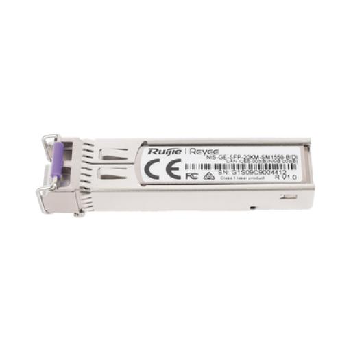 [RUIJIE_NIS-GE-SFP-20KM-SM1550-BIDI] RUIJIE Transceptor Industrial BIDI Monomodo SFP 1G (Lado B), hasta 20 Kilómetros, TX 1550 / RX 1310, soporta Temperaturas de -40° a 85° C
