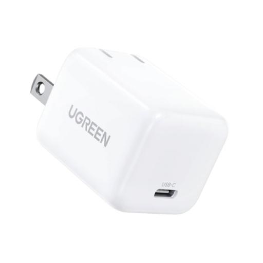 [UGREEN_15328] Ugreen Cargador Mini de 20W Serie Nexode | 1 USB-C | Carga Rápida | Tecnología GaN II | PD3.0/QC4.0/QC3.0/ QC2.0 /QC1.0 AFC, FCP, BC1.2, Apple/Samsung | Carga Inteligente | Múltiple Protección | Color Blanco.