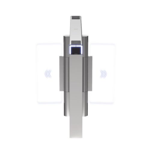[HIKVISIONDIGITALTECHNOLOGY_DS-K3B530X-M/MPG-DP90] Hikvision Digital Technology Torniquete Swing Central PREMIUM para Ampliar Carriles / Iluminación LED / Carril de 90 cms / Requiere Torniquetes Izquierdo y Derecho