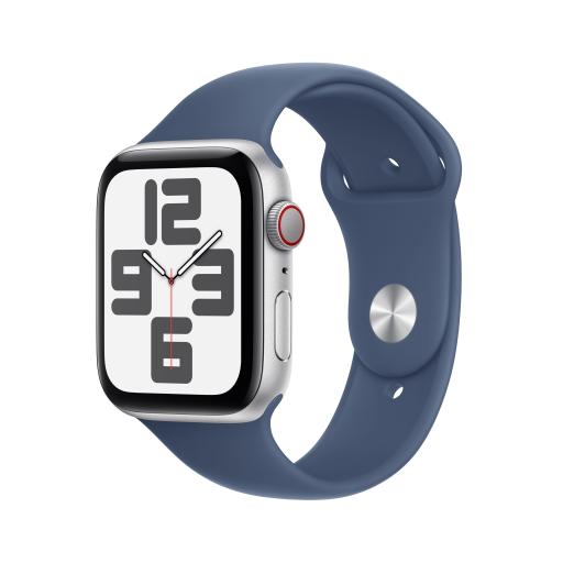 [APPLE_MXG43CL/A] APPLE WATCH SE GPS + CELLULAR 4 4MM SILVER ALUMINIUM CASE WITH DENI