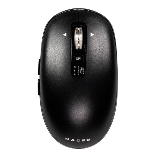 [NACEBTECHNOLOGY_NA-0131N] MOUSE INALAMBRICO NACEB (NA-0131N) SLIM NEGRO, USB, BLUETOOTH, 3200DPI, SCROLL INFINITO/HORIZONTAL  .