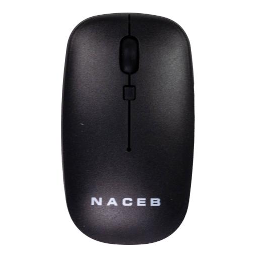 [NACEBTECHNOLOGY_NA-0136N] MOUSE INALAMBRICO NACEB (NA-0136N) SLIM, USB 2.4, 1600DPI, 3*BOTONES+RUEDA, NEGRO